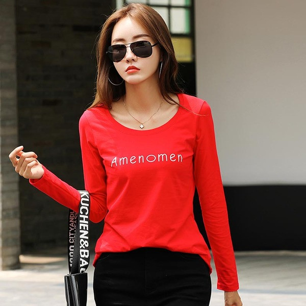 Νέο μοντέλο Casual Γυναικεία μπλούζα με εκτύπωση και O-Neck - Πολλά χρώματα