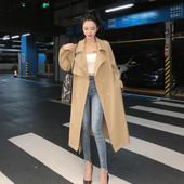 Hosszú vékony tavaszi-őszi kabát két színben