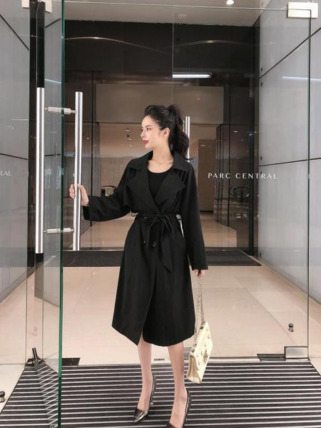 Hosszú vékony tavaszi-őszi kabát két színben