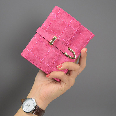 Öko velúrból készült női pénztárca öt színben