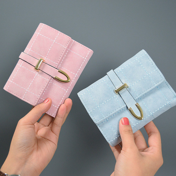 Öko velúrból készült női pénztárca öt színben