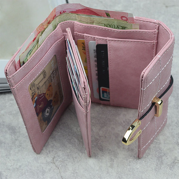 Öko velúrból készült női pénztárca öt színben