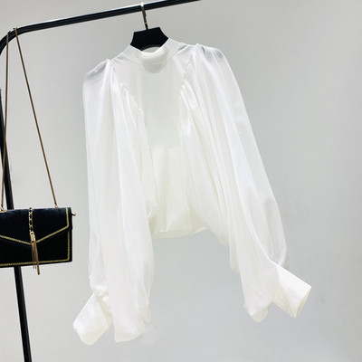 Stílusos női ing széles ujjú fehér és fekete színben