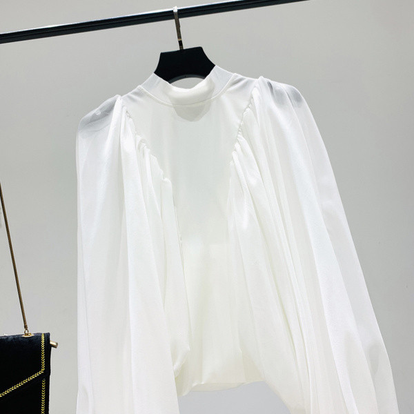 Stílusos női ing széles ujjú fehér és fekete színben