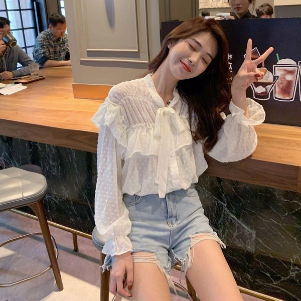 Modern női ing két színben - széles modell