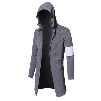 Μακρύ  casual  ανδρικό φούτερ σε τέσσερα χρώματα