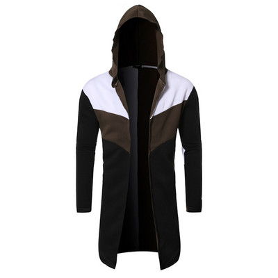 Hosszú férfi pulóver kapucnival több színben