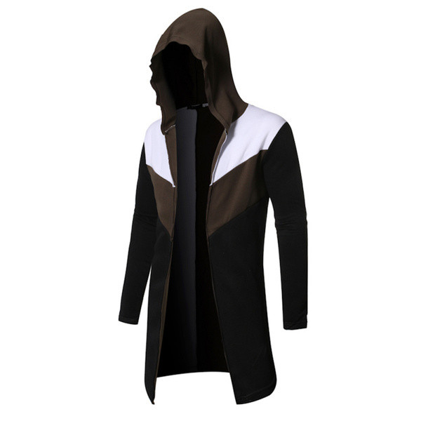 Hosszú férfi pulóver kapucnival több színben