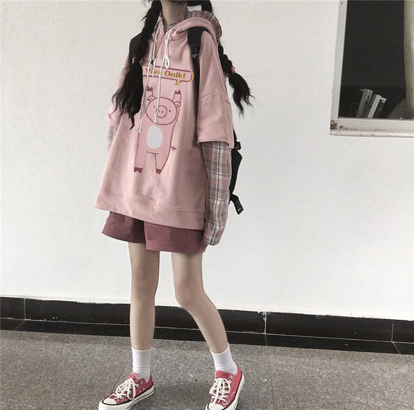 Nappali női pulóver rózsaszín széles modellben, rátéttel