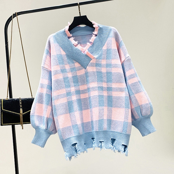 Női modern blúz szakadt motívumokkal, két színben