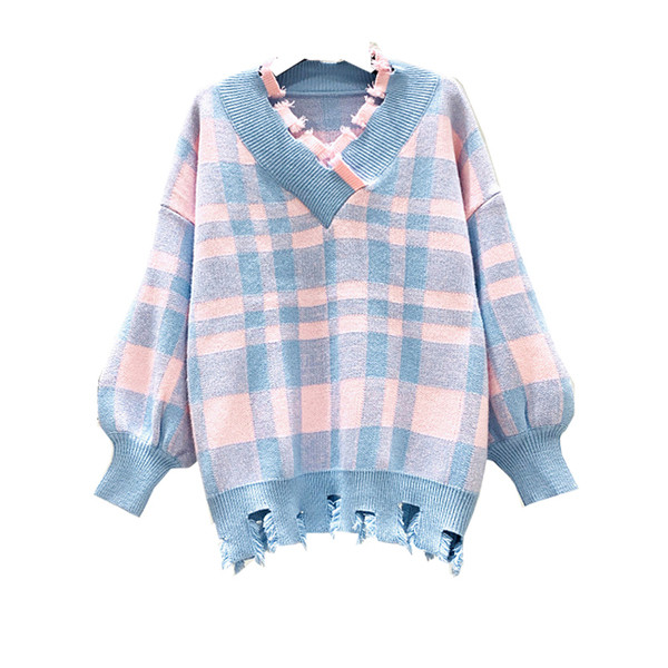 Női modern blúz szakadt motívumokkal, két színben