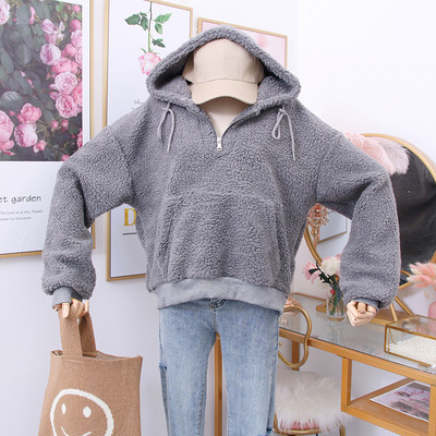 Νέο μοντέλο γυναικείο φούτερ  με κουκούλα με φερμουάρ σε διάφορα χρώματα