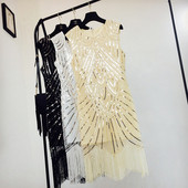 HIT Rochie de dama eleganta cu paiete si decolteu rotund in trei culori