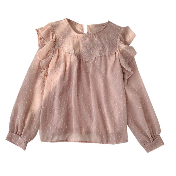 Modern női blúz, hosszú ujjú, O-nyakú több színben