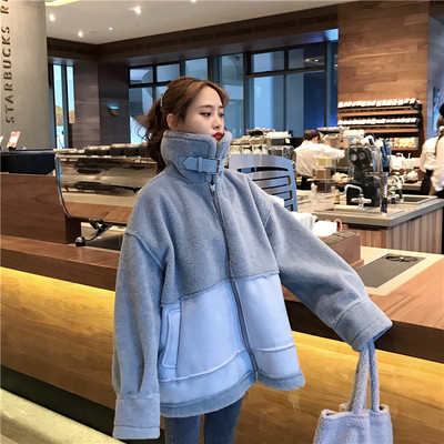 Modern női kabát három színben, széles cipzáras modellel