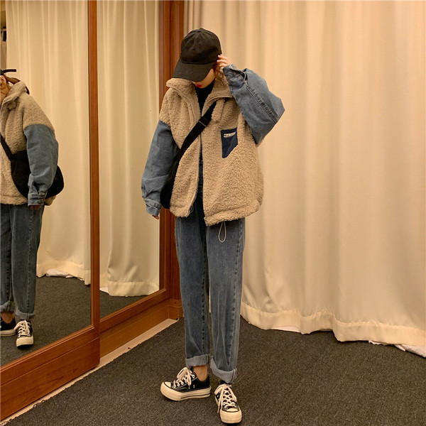 Női alkalmi puha kabát széles modell