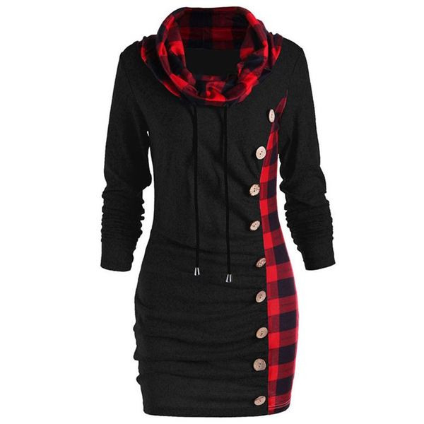 Tunica de dama cu nasturi si elemente in carouri