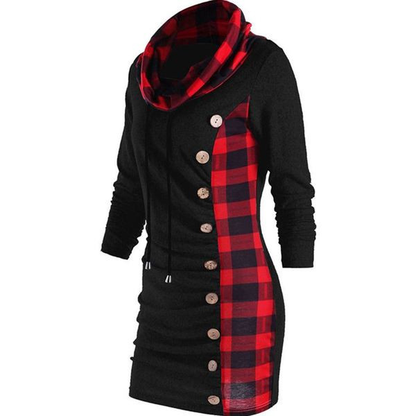 Tunica de dama cu nasturi si elemente in carouri