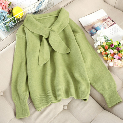 Alkalmi női pulóver több színben megkötéssel