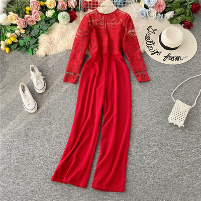 Μοντέρνο μακρύ πουλόβερ με δαντέλα και μακριά μανίκια σε διάφορα χρώματα