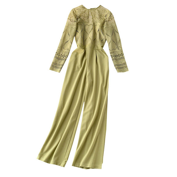 Μοντέρνο μακρύ πουλόβερ με δαντέλα και μακριά μανίκια σε διάφορα χρώματα