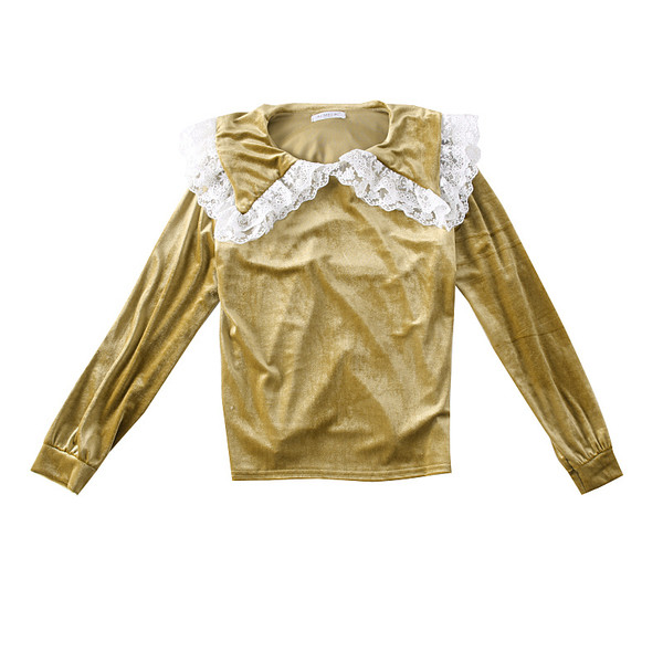 Új modell női blúz O-nyakú bársony nyakkivágással több színben