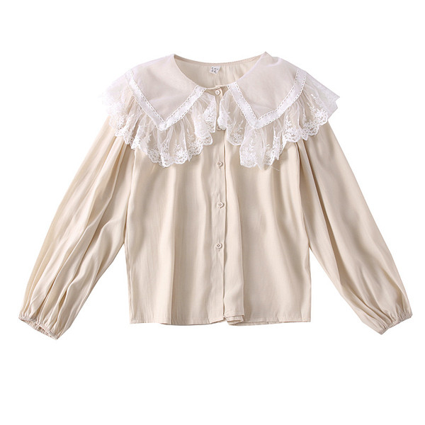 Új modell női ing csipkével és széles ujjakkal több színben