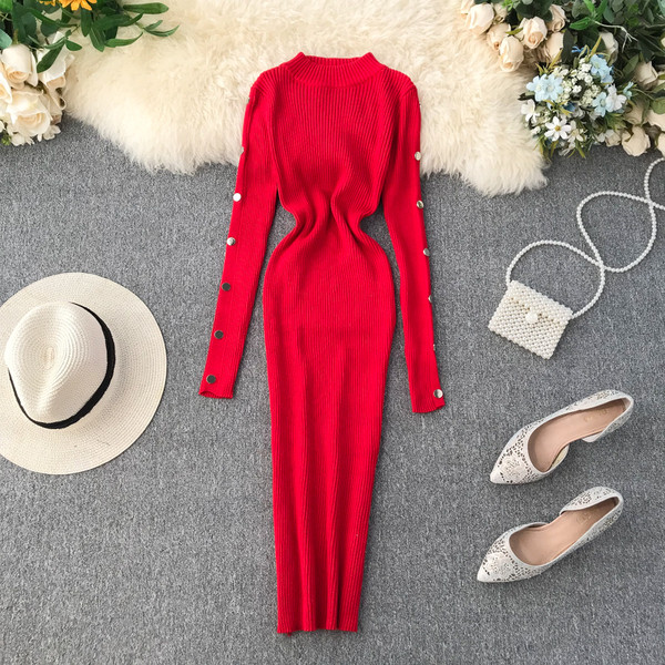 Alkalmi női ruha fém elemmel több színben