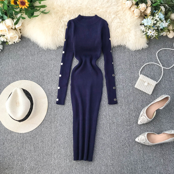 Alkalmi női ruha fém elemmel több színben