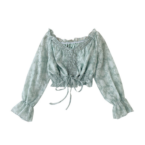 Bluză de damă modernă cu șireturi și decolteu barcă în mai multe culori