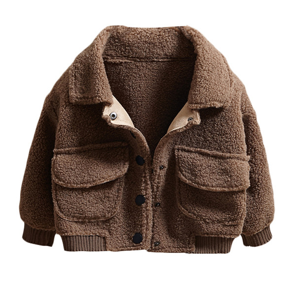 Gyerek dzseki fiúknak szürke és barna színben, felirattal