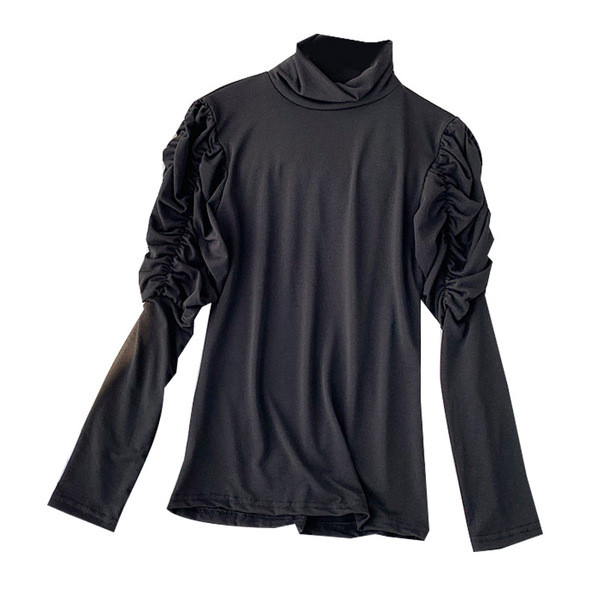 Modern női blúz, hosszú ujjú pólógallérral, több színben