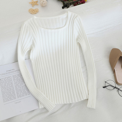 Pulover de dama model uni cu decolteu patrat in mai multe culori