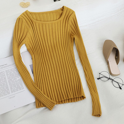 Pulover de dama model uni cu decolteu patrat in mai multe culori