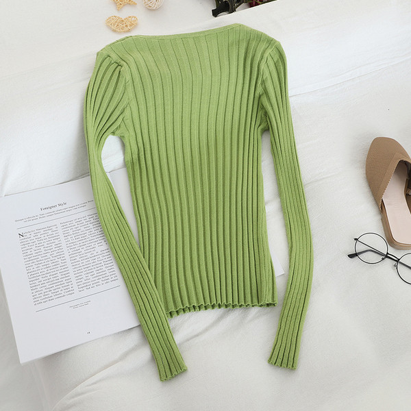 Pulover de dama model uni cu decolteu patrat in mai multe culori