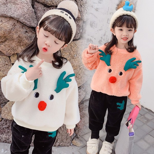 Lezser gyerek pulóver lányoknak két színben 3D elemmel