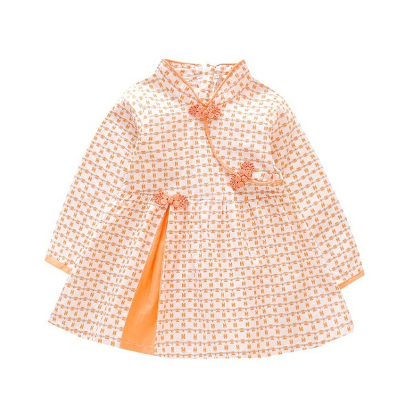 Rochie eleganta pentru copii croiala model in doua culori cu maneci lungi