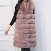 Vestă lungă de puf de damă modernă în mai multe culori