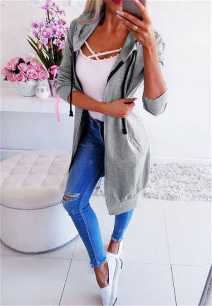 Modern női hosszú pulóver zöld és szürke színben