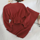 Kötött női szett két részből, különböző színekben