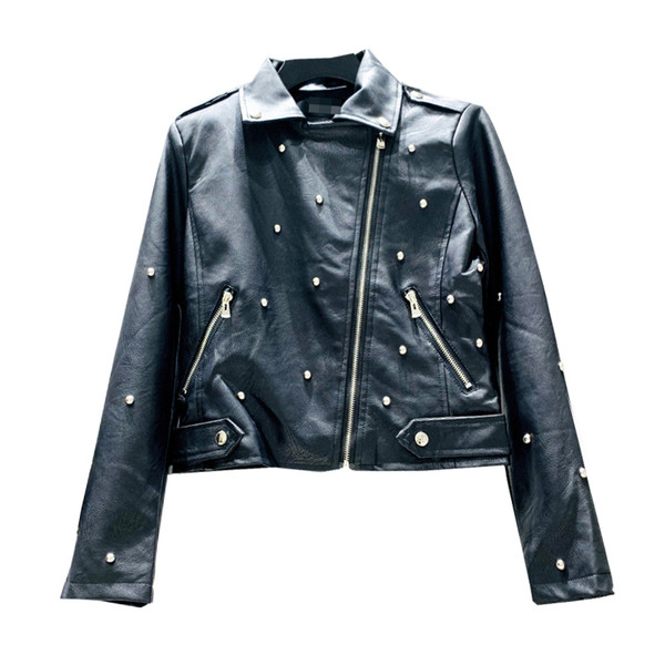 Új, modern női bőrkabát fém fűzőlyukkal több színben