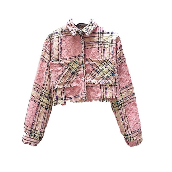 Rövid női tavaszi kabát széles modell