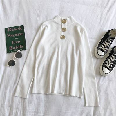 Modern női blúz négy színben, gombokkal és hosszú ujjú