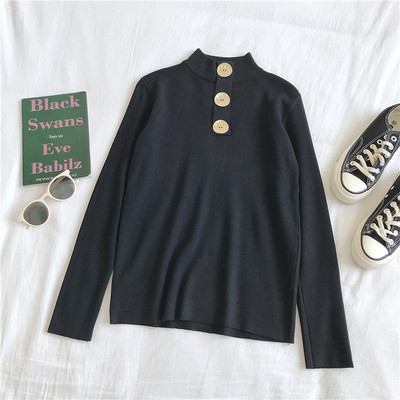 Modern női blúz négy színben, gombokkal és hosszú ujjú