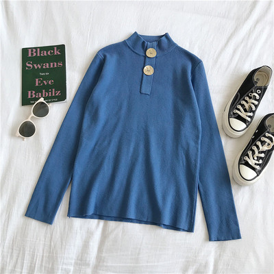 Modern női blúz négy színben, gombokkal és hosszú ujjú