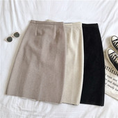 Aktuális női szoknya három színben, magas derékkal és cipzárral