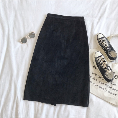 Aktuális női szoknya három színben, magas derékkal és cipzárral