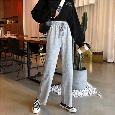 Pantaloni sport dama cu talie elastica in doua culori