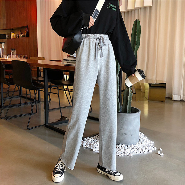 Pantaloni sport dama cu talie elastica in doua culori