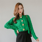 Új modell női rövid kardigán kapucnival zöld színben